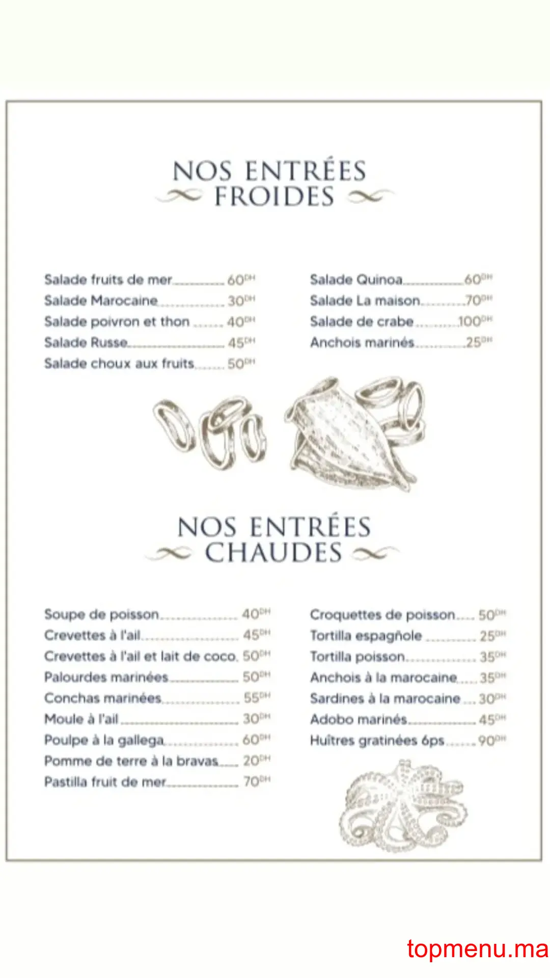 La maison du poisson menu page 3