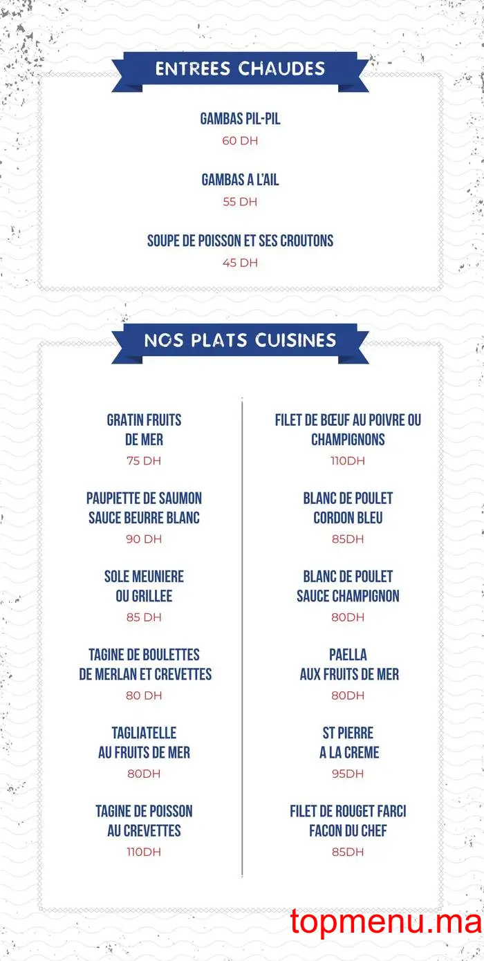 O Pêcheur menu page 4