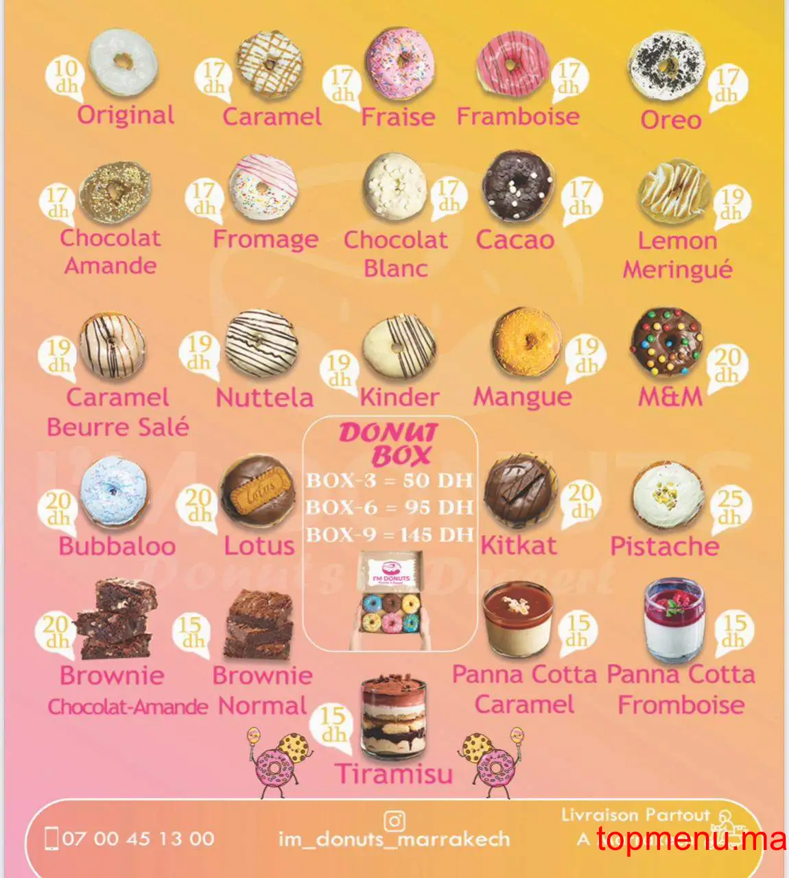 I’M DONUTS menu page 1