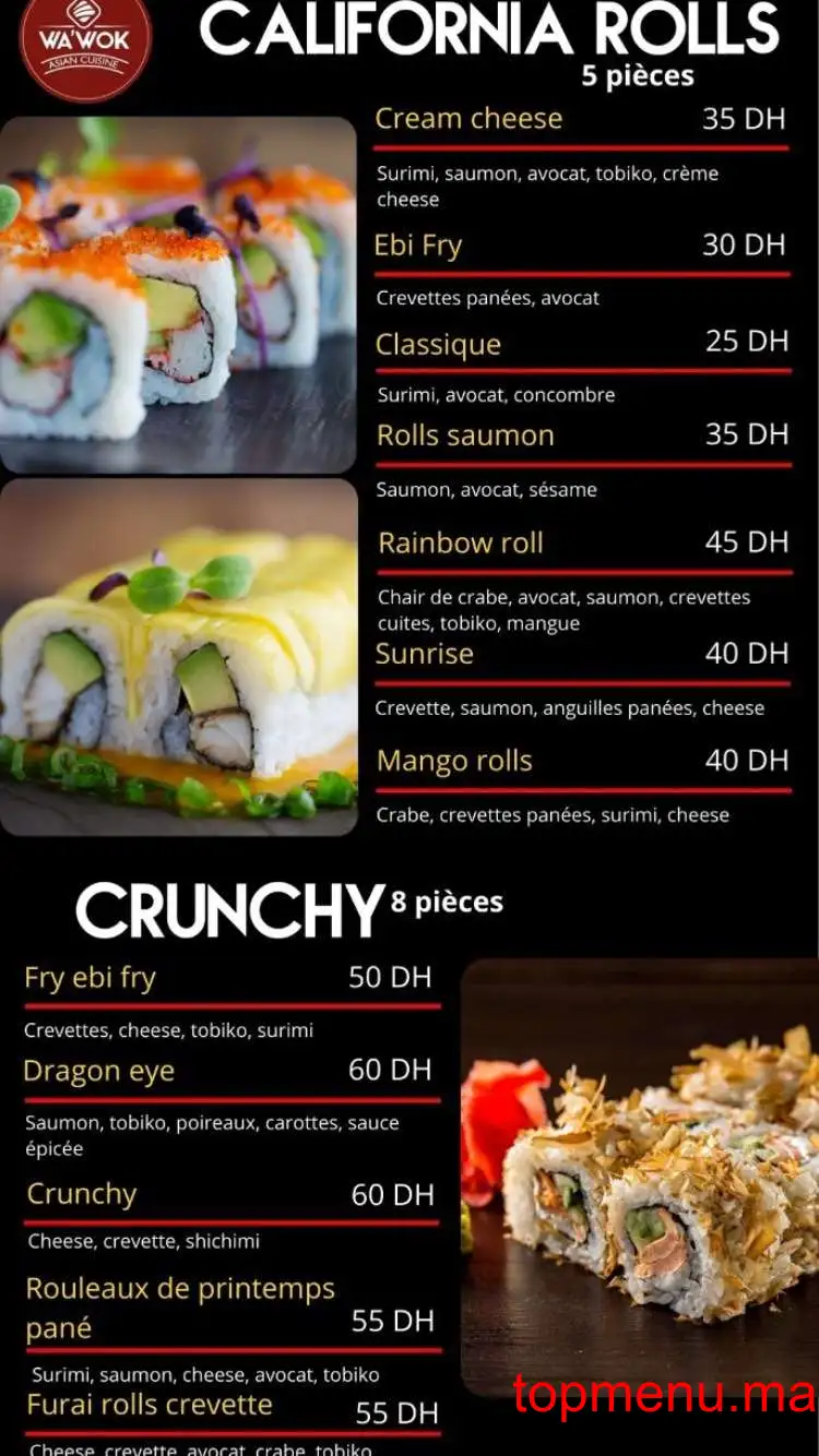 Wa’Wok menu page 2