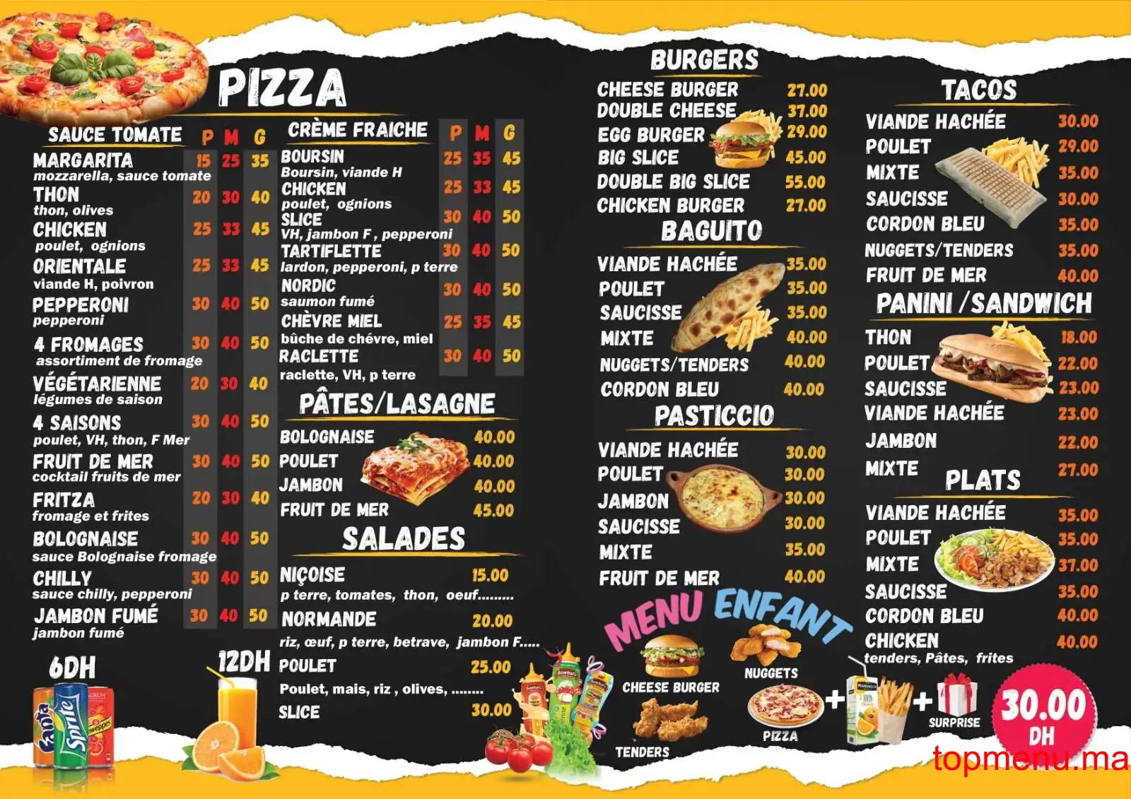 Slice menu page 1