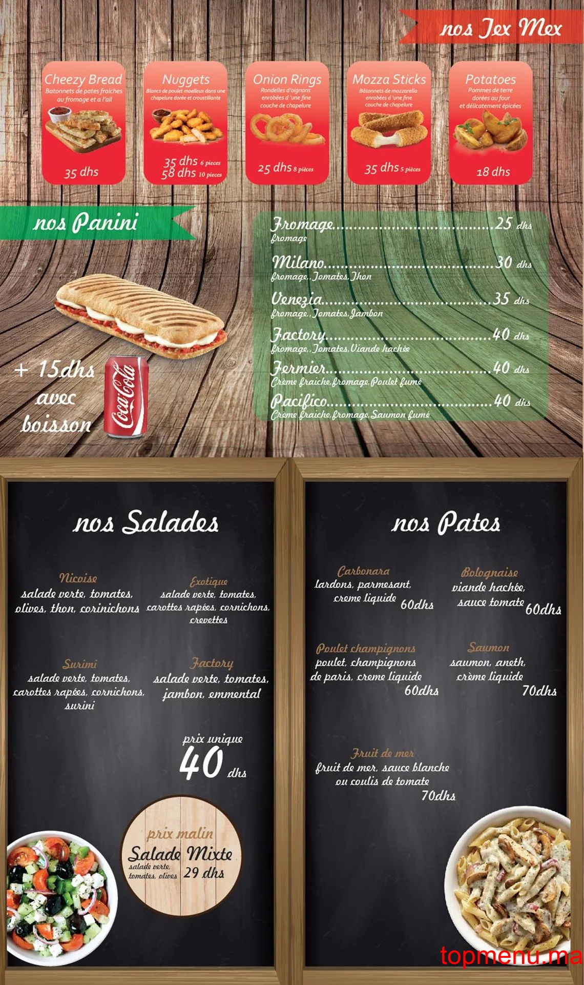 Pizza Factory menu page 1