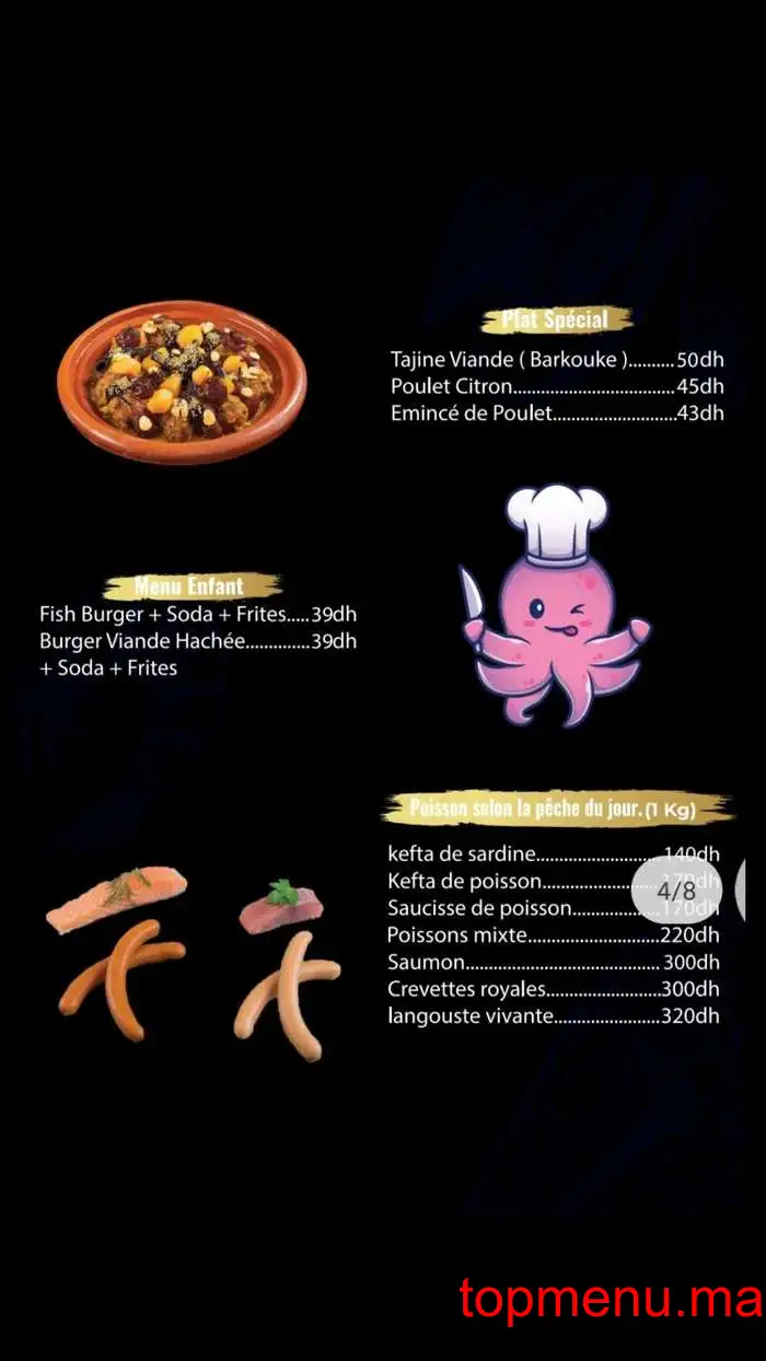 Ahlam Pêcheur menu page 4