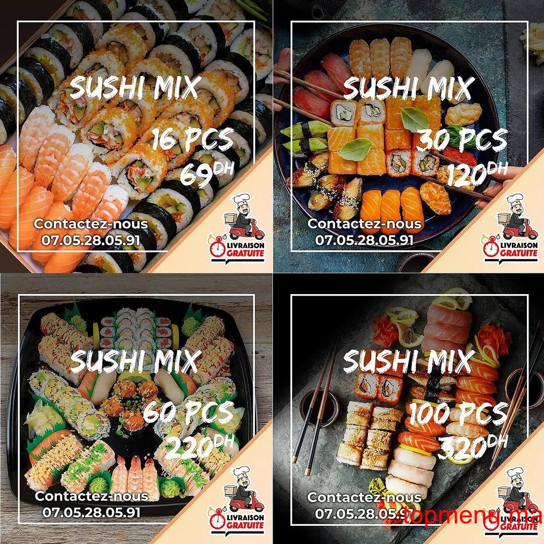 Top Sushi menu page 2