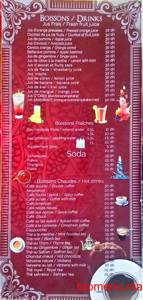 Café Snack Chinguitti menu page 3