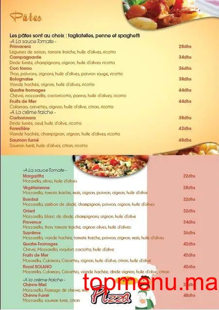 Café Solano menu page 2