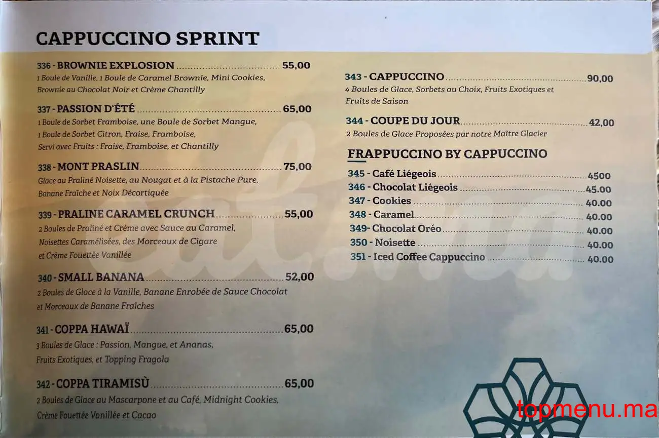 Cappuccino menu page 5