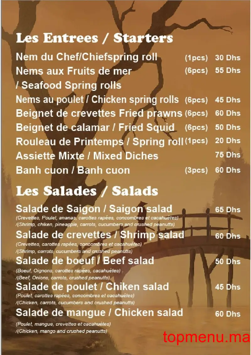 Le Bol de Saigon menu page 2