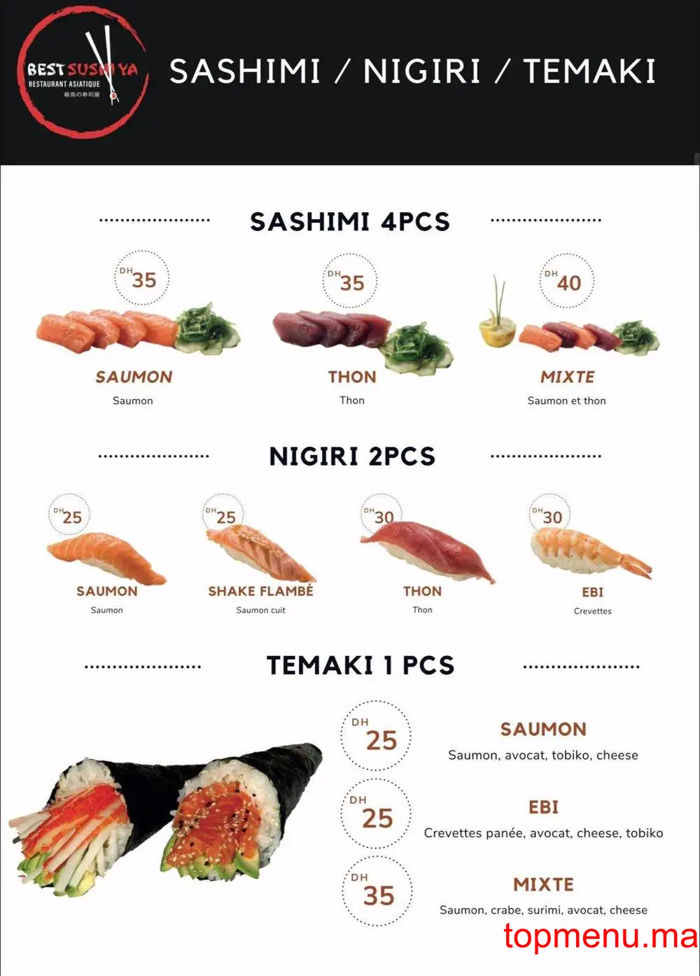 Best Sushi Ya menu page 18