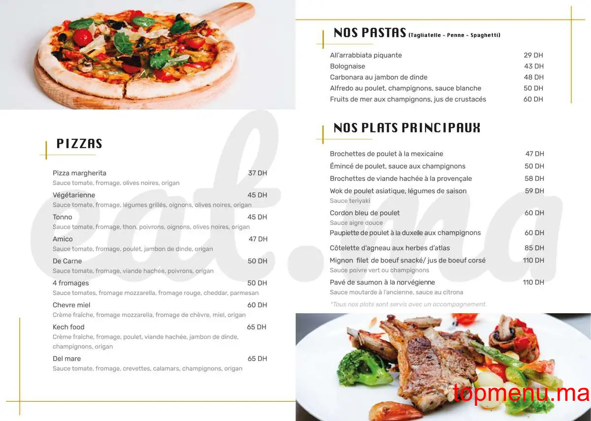 Kech Food menu page 8