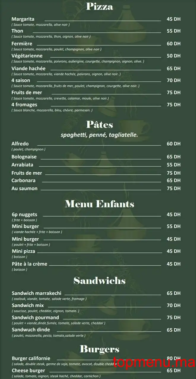 Restaurant By Kech menu page 3