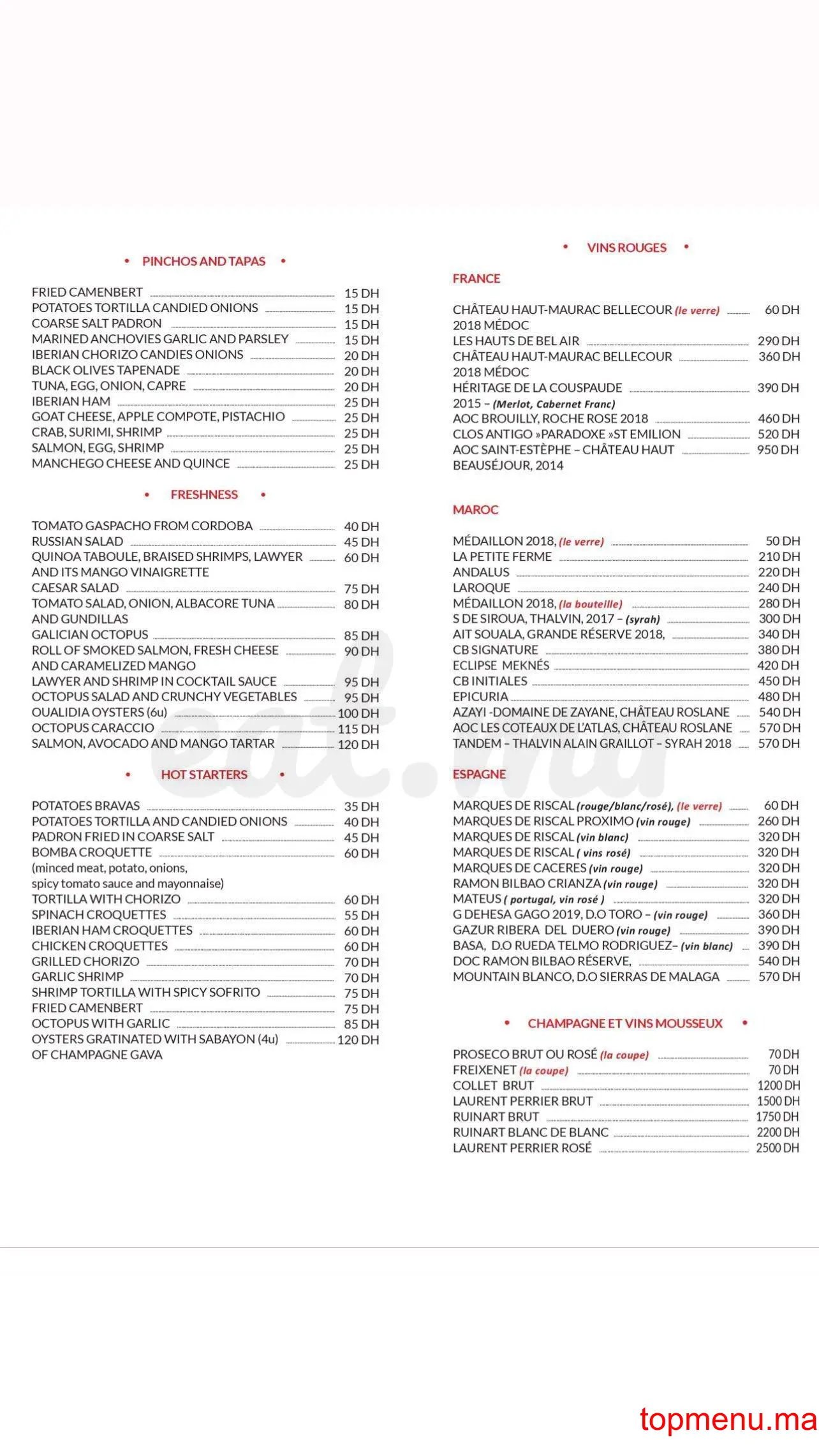 Arroz Bar Restaurant menu page 6