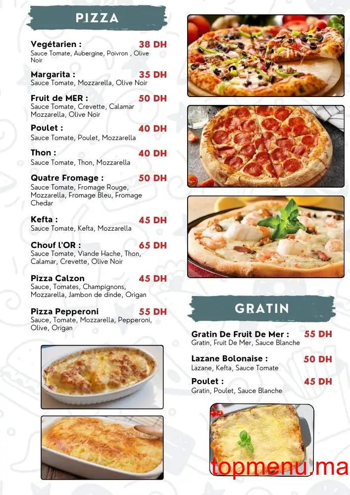 Chouf l’Or menu page 3