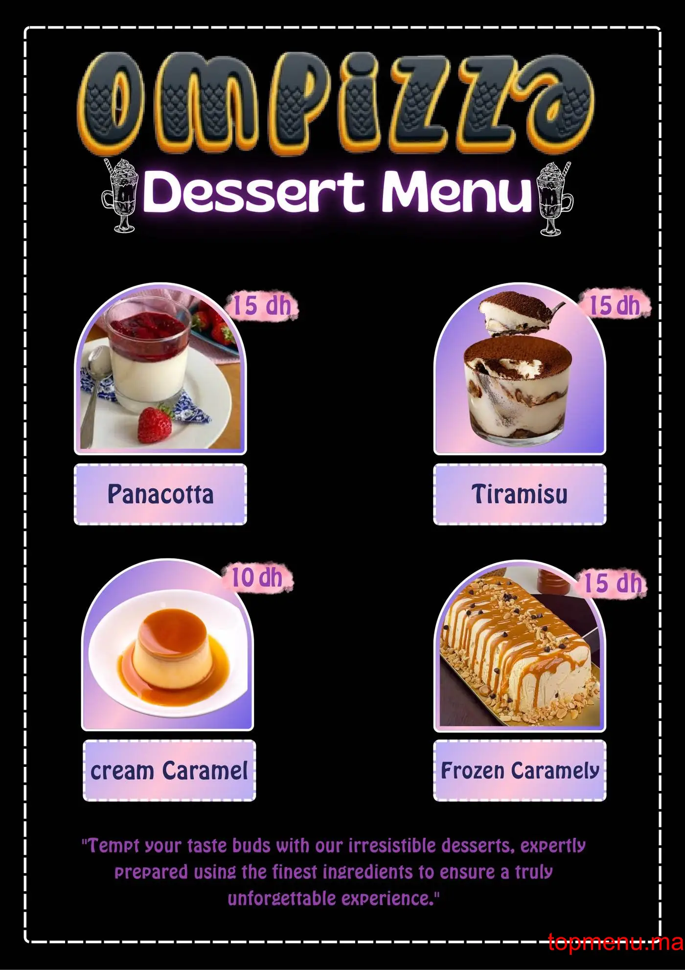 Ompizza menu page 5