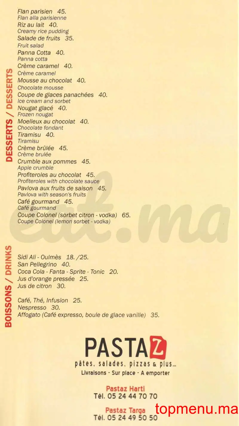 Le Catanzaro menu page 4