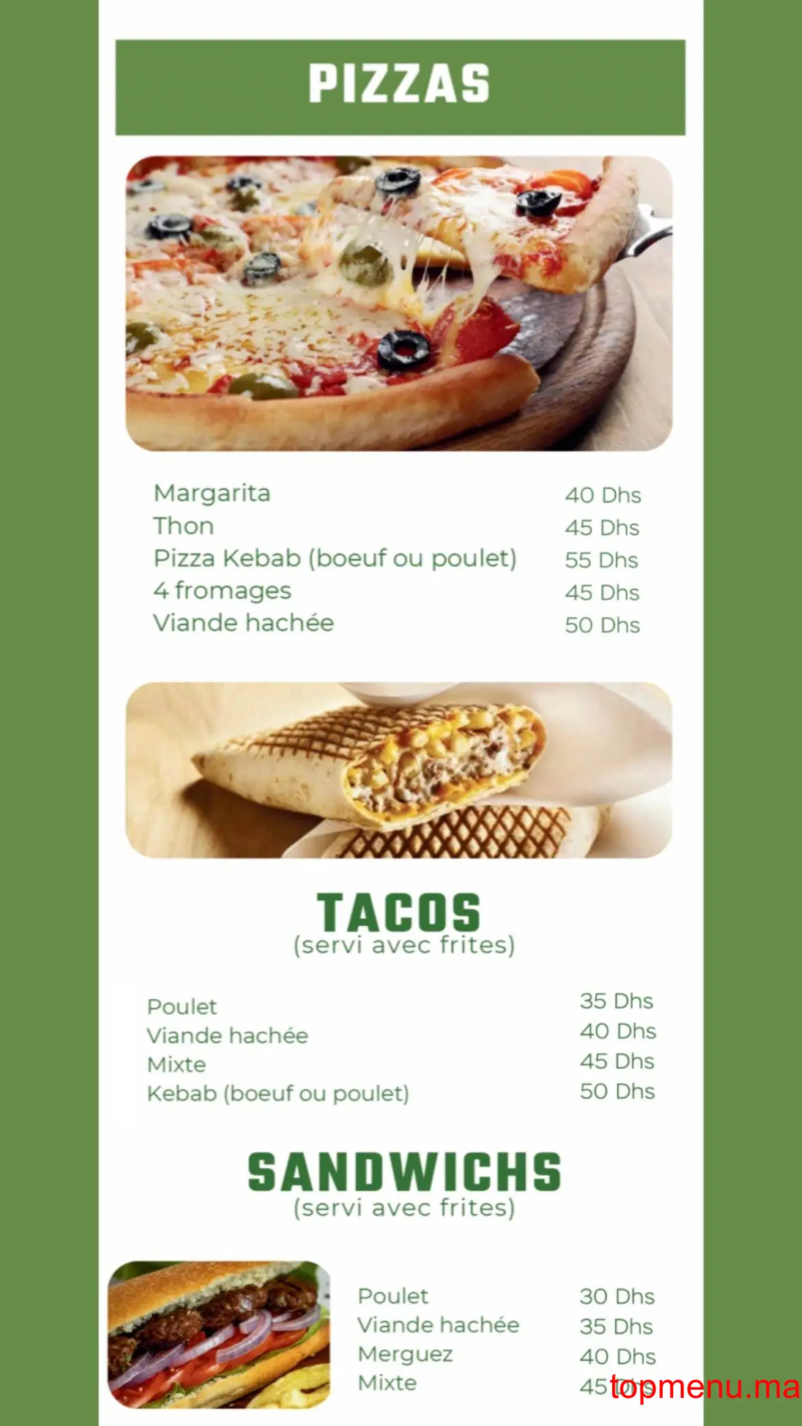 Casse Dalle menu page 2