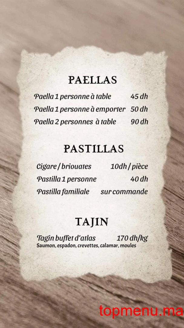 Buffet d’Atlas menu page 7