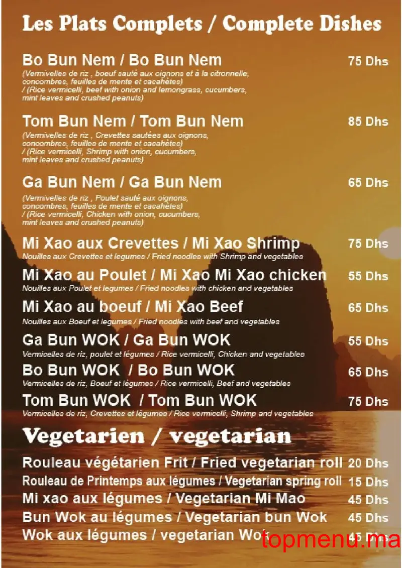 Le Bol de Saigon menu page 4