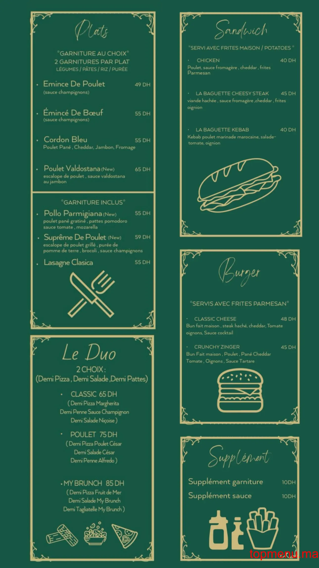 My Brunch menu page 2