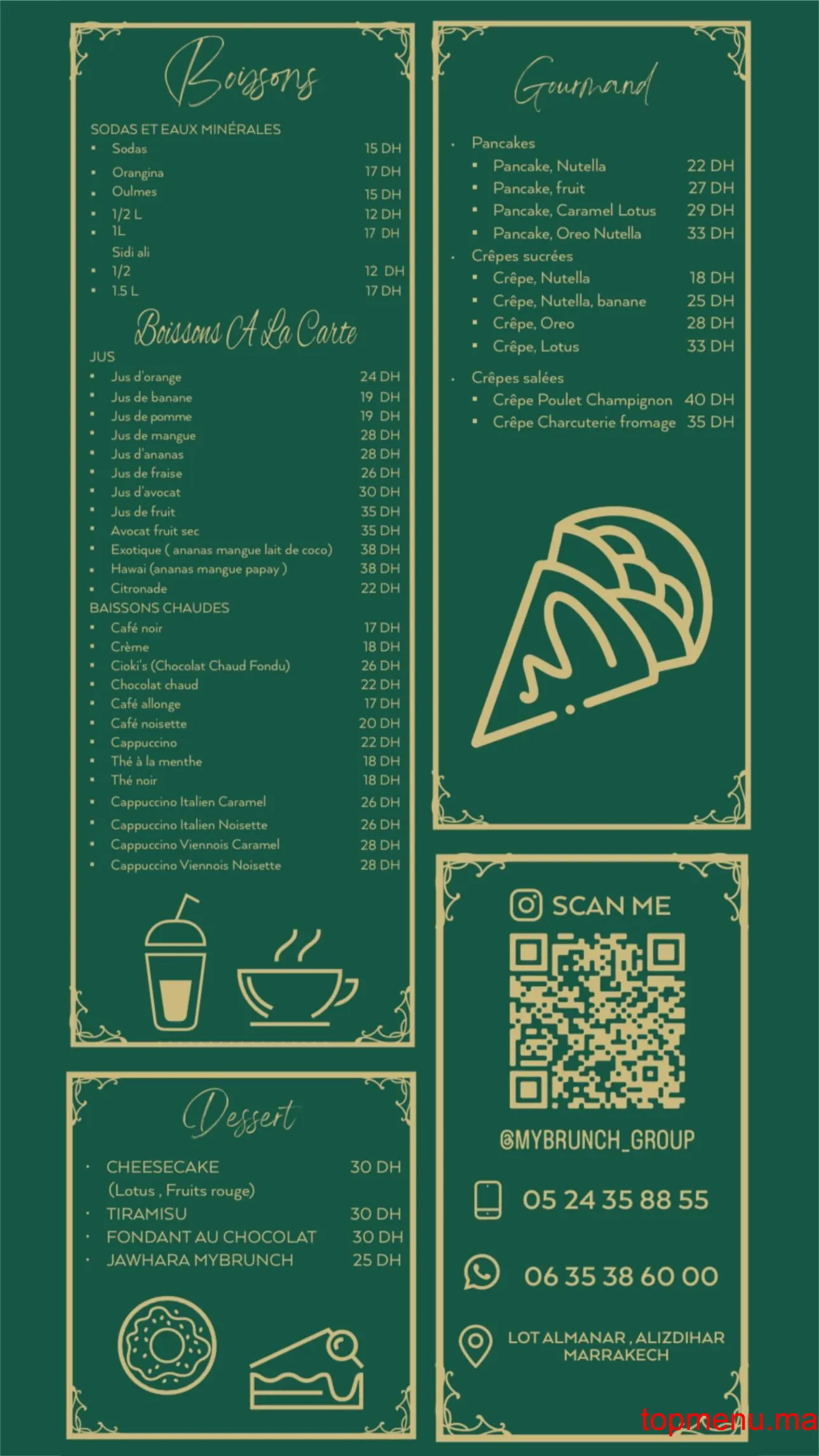 My Brunch menu page 3