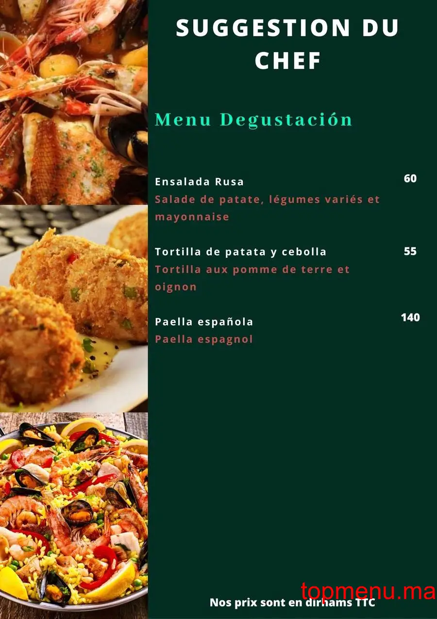 Las Terrazas de Andalucia menu page 11