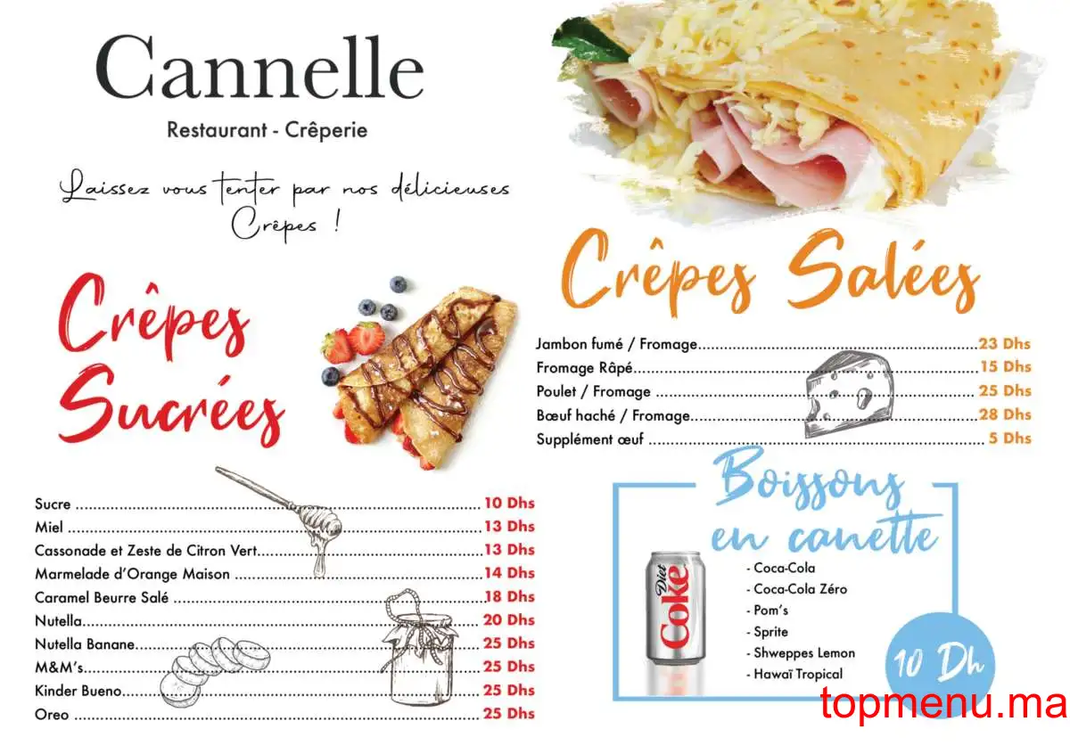 Café Cannelle menu page 3