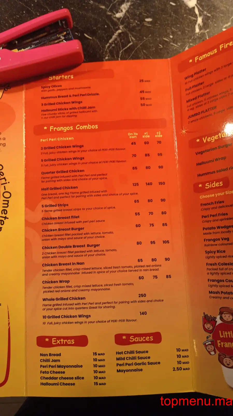 Frangos menu page 5