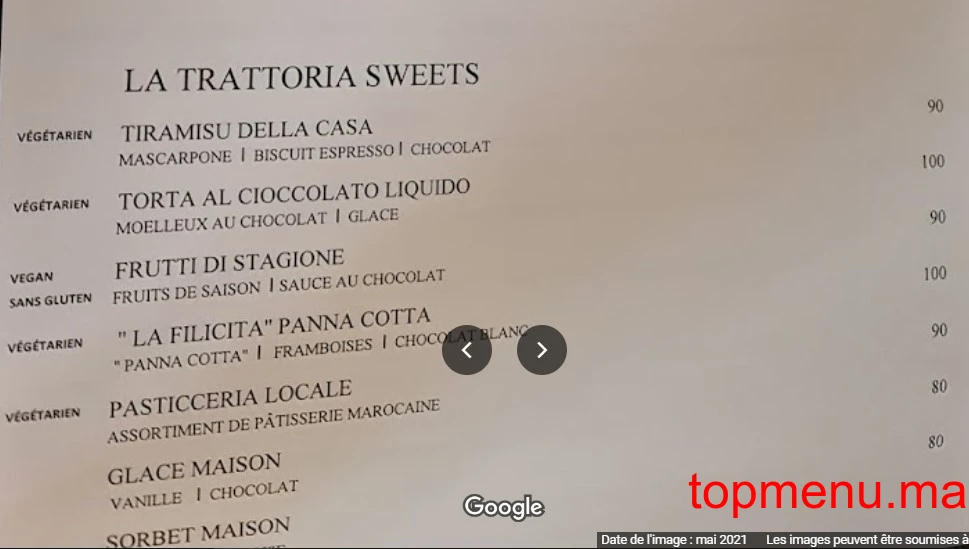 La Trattoria menu page 4