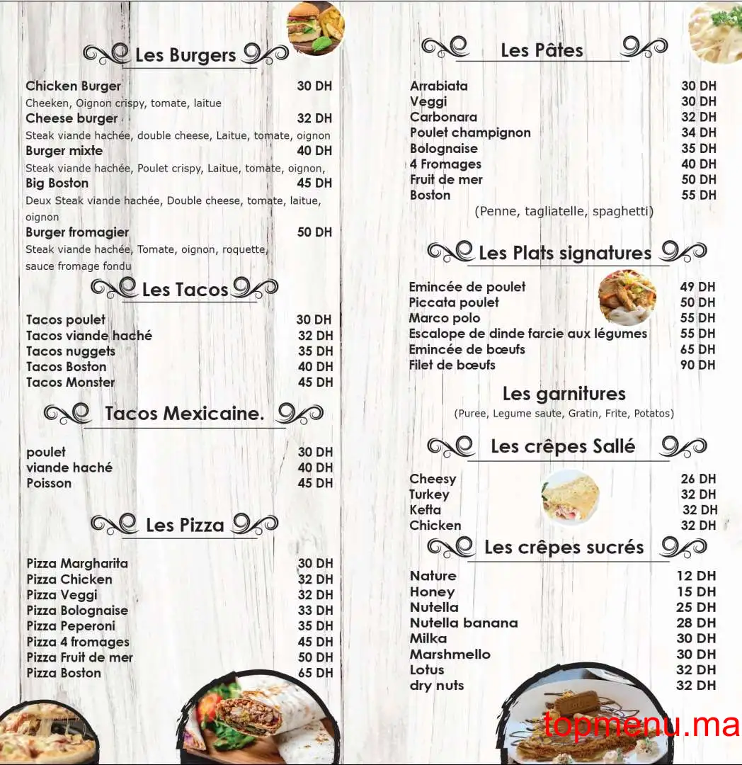 Boston Coffee Restaurant menu page 3