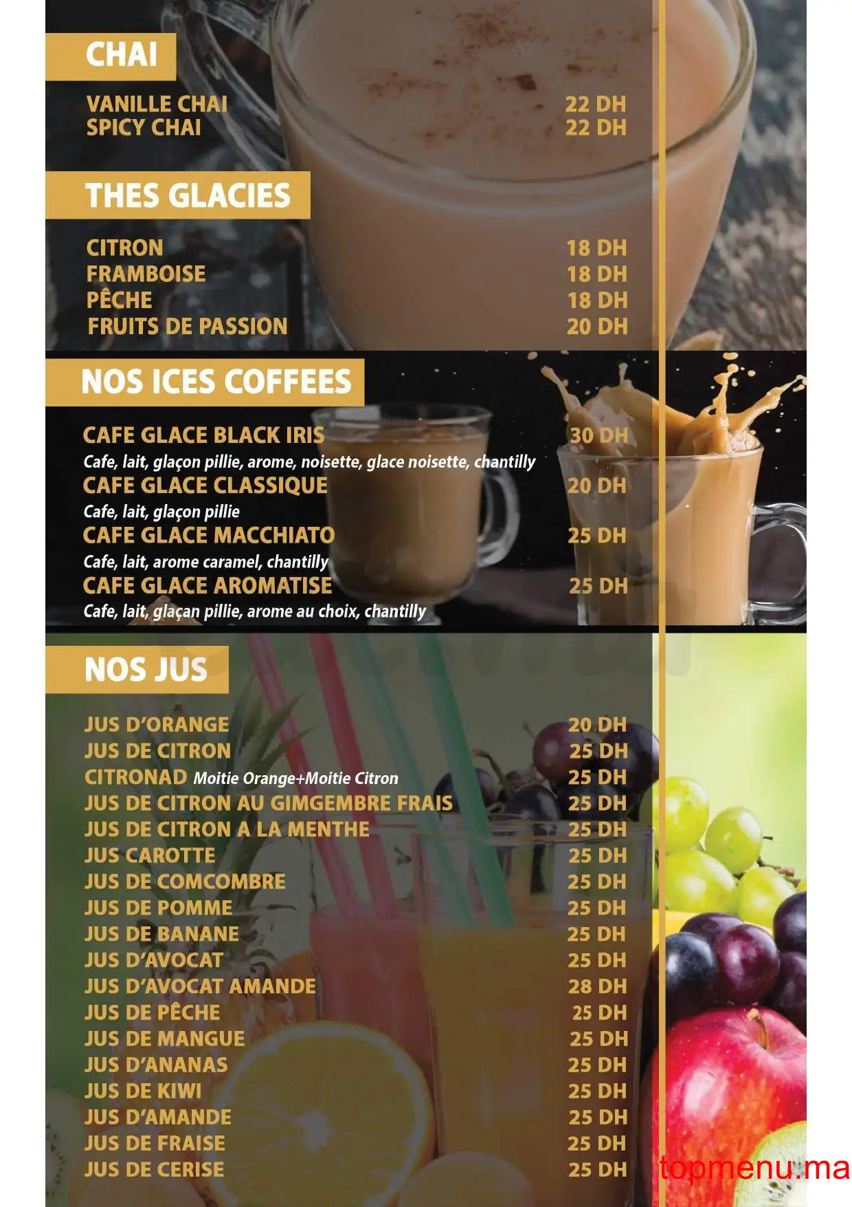 Black Iris menu page 6