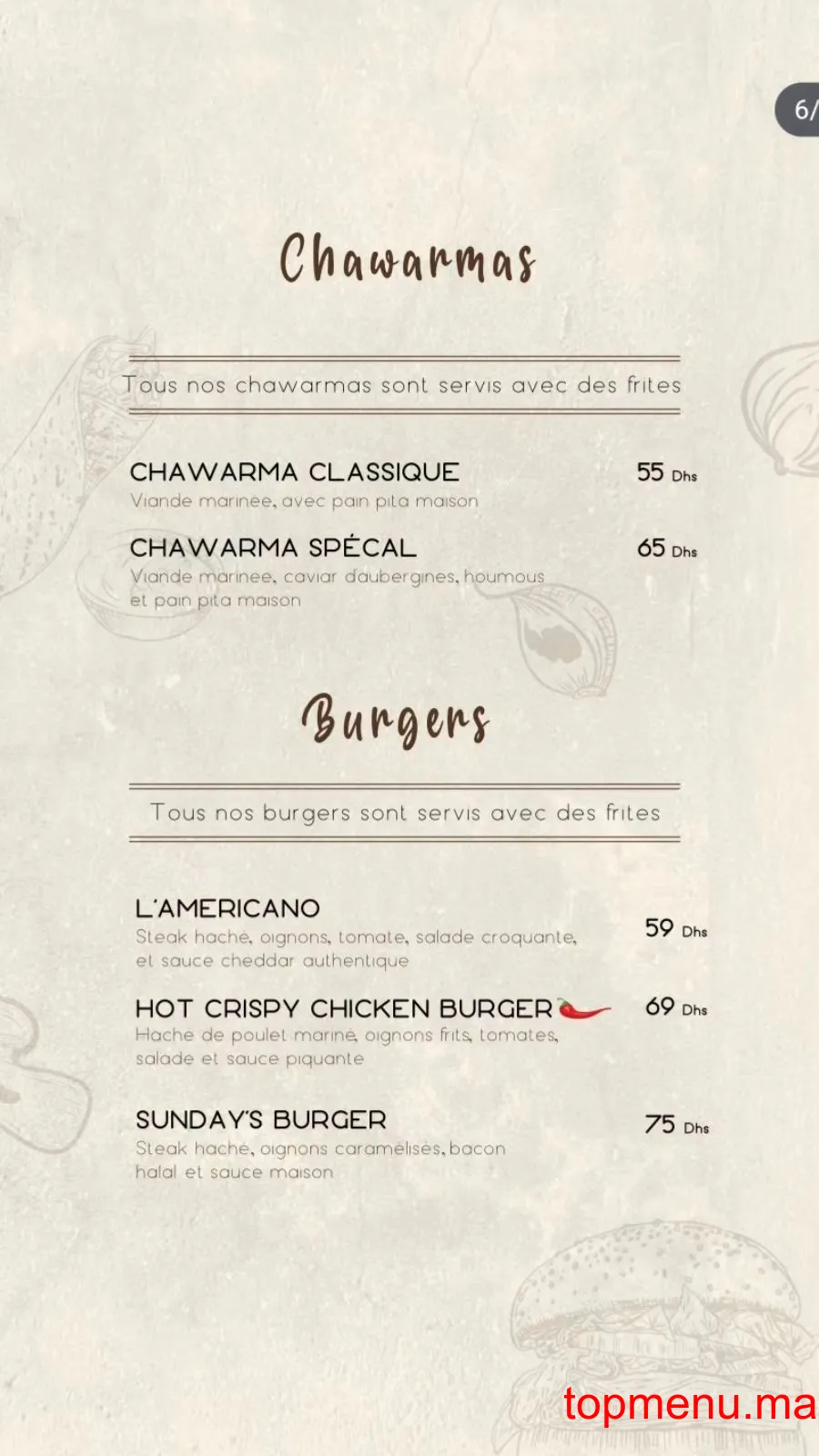 Sunday’s menu page 4