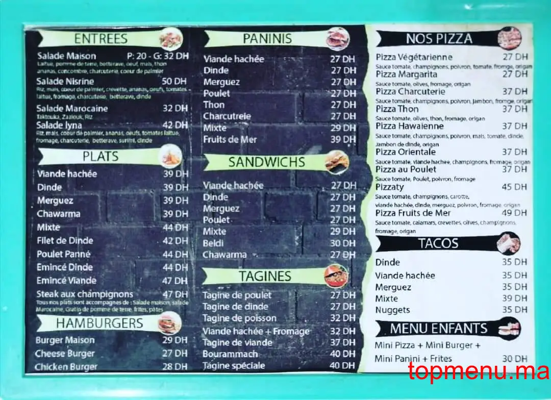 Nisrine menu page 2