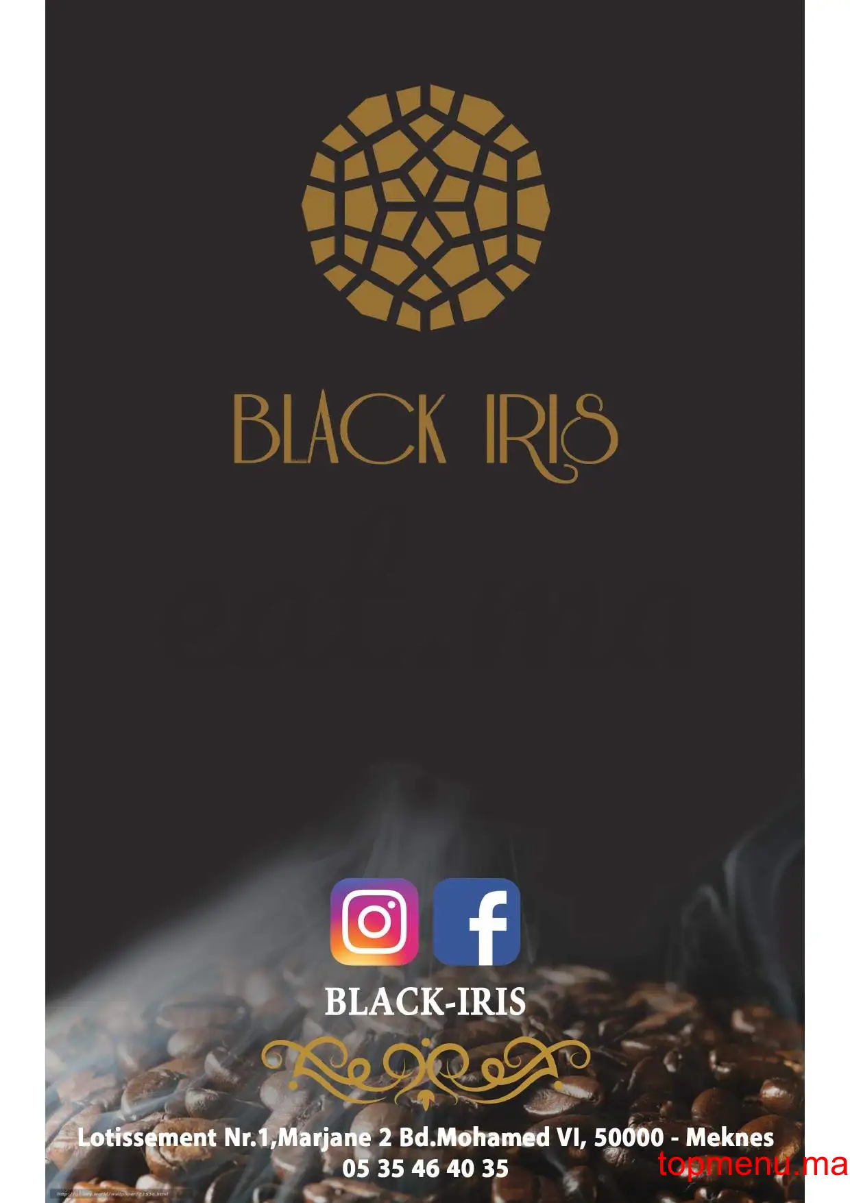 Black Iris menu page 17