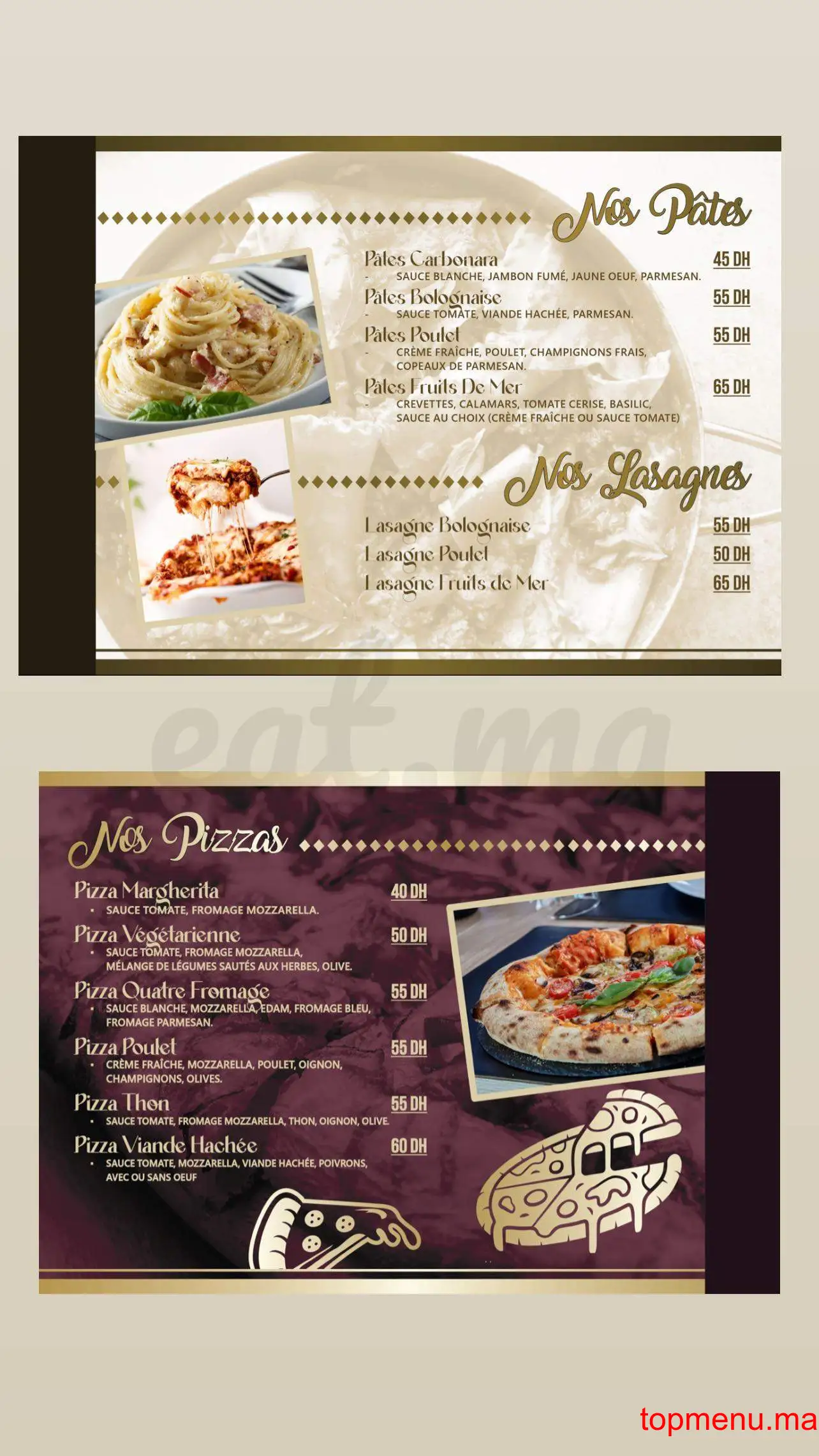 L’asado menu page 1