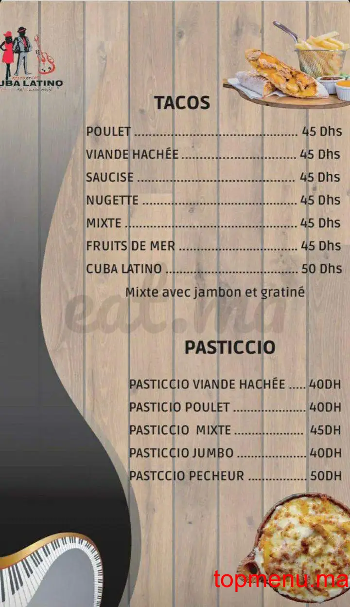 Cuba Latino menu page 20