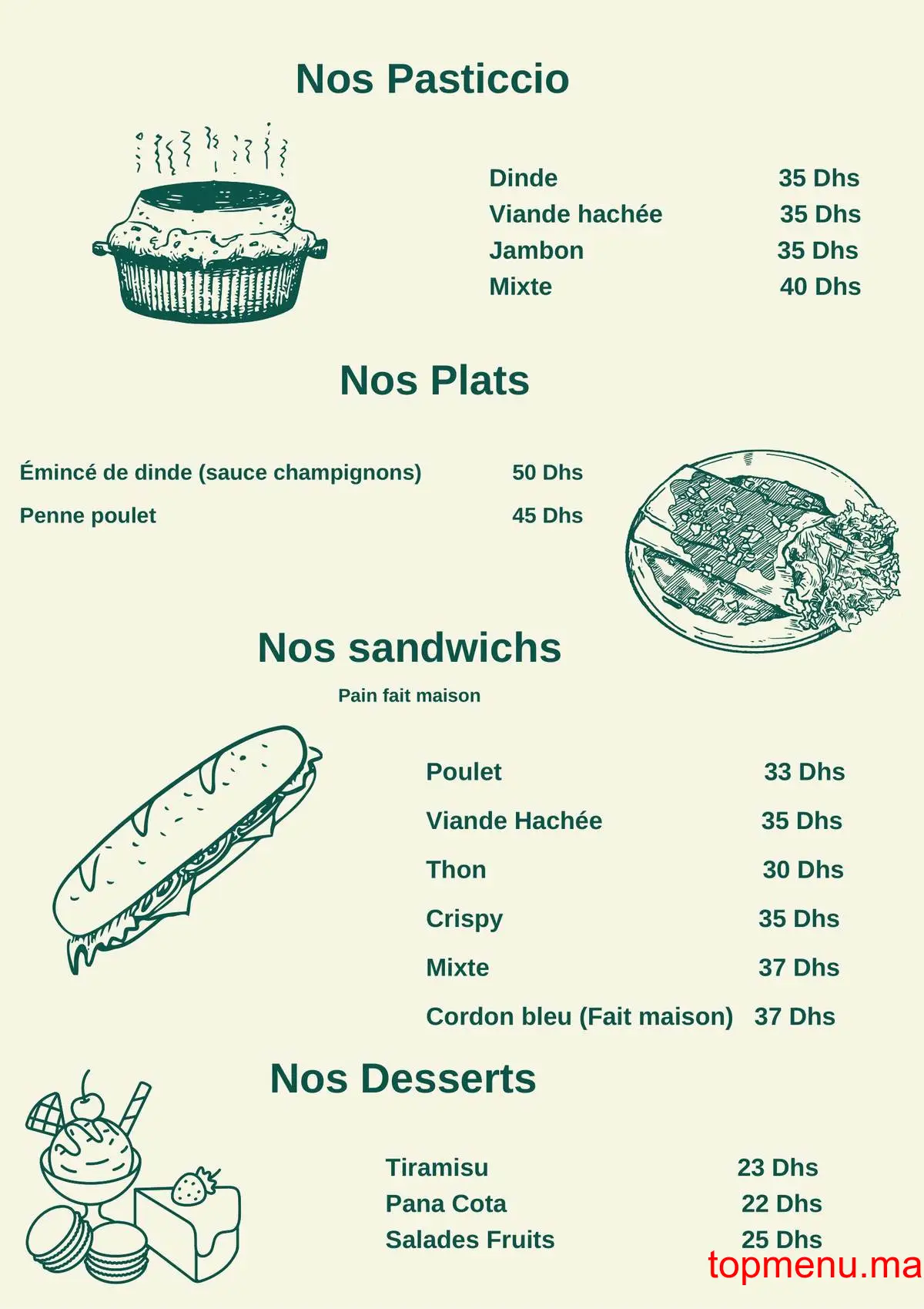 Café Restaurant BROADWAY menu page 6