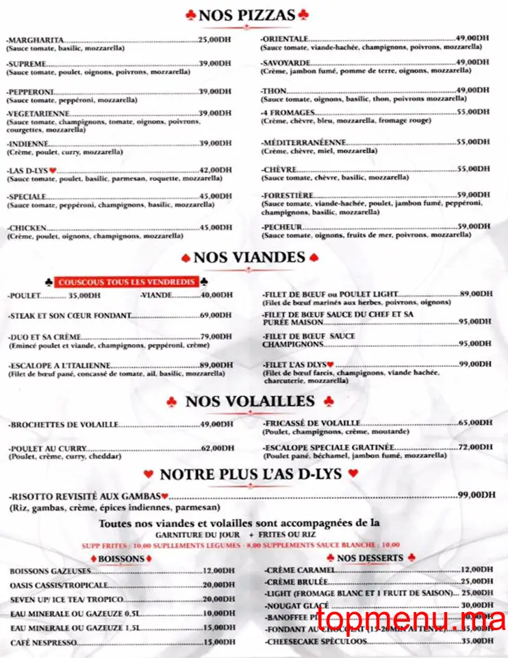 L’AS D-LYS menu page 3