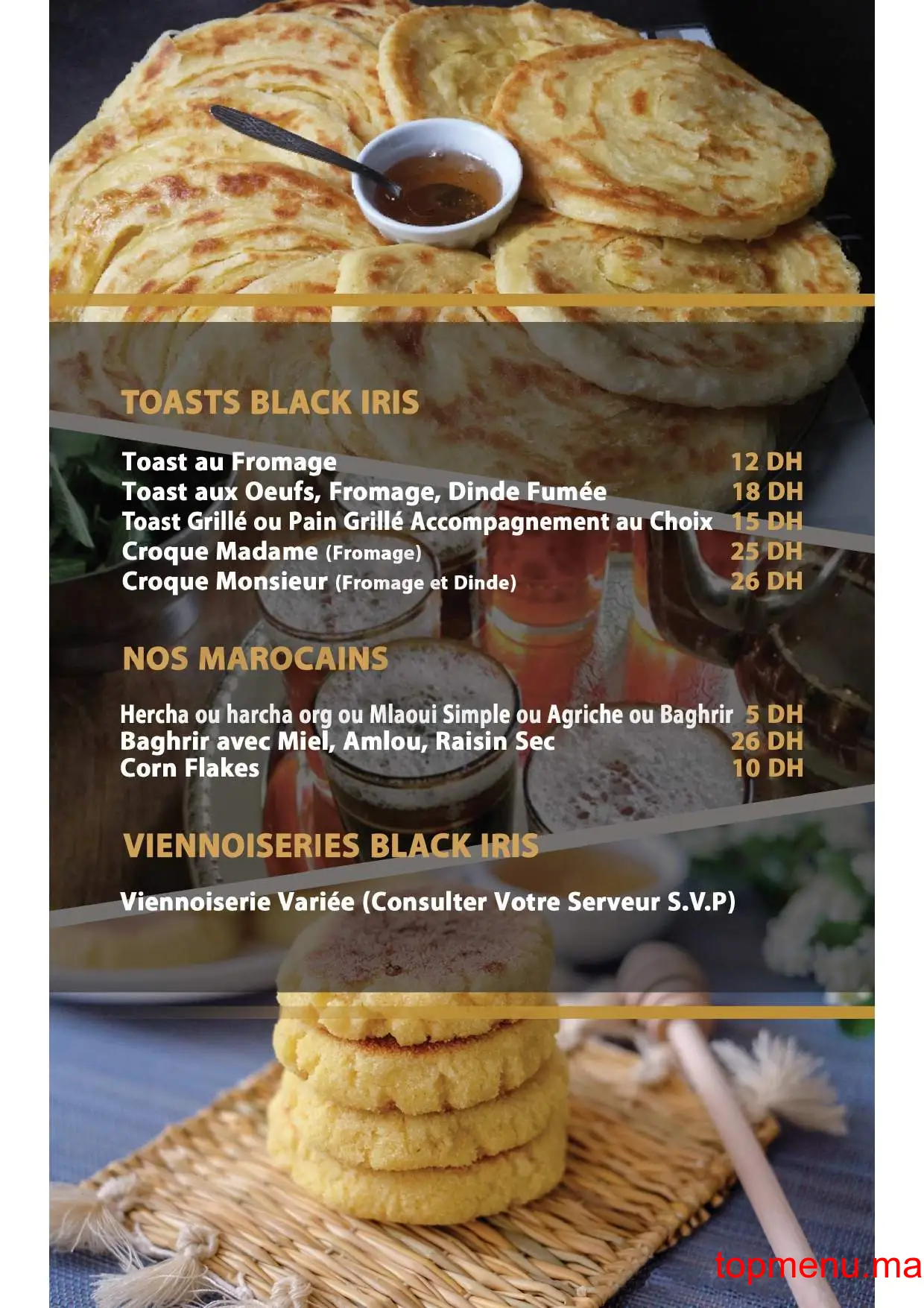 Black Iris menu page 2