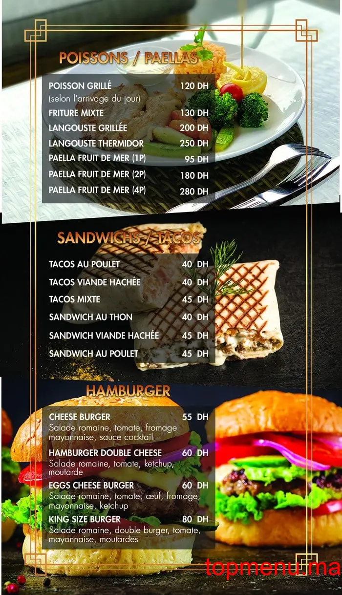 Café Les Terrasses menu page 10