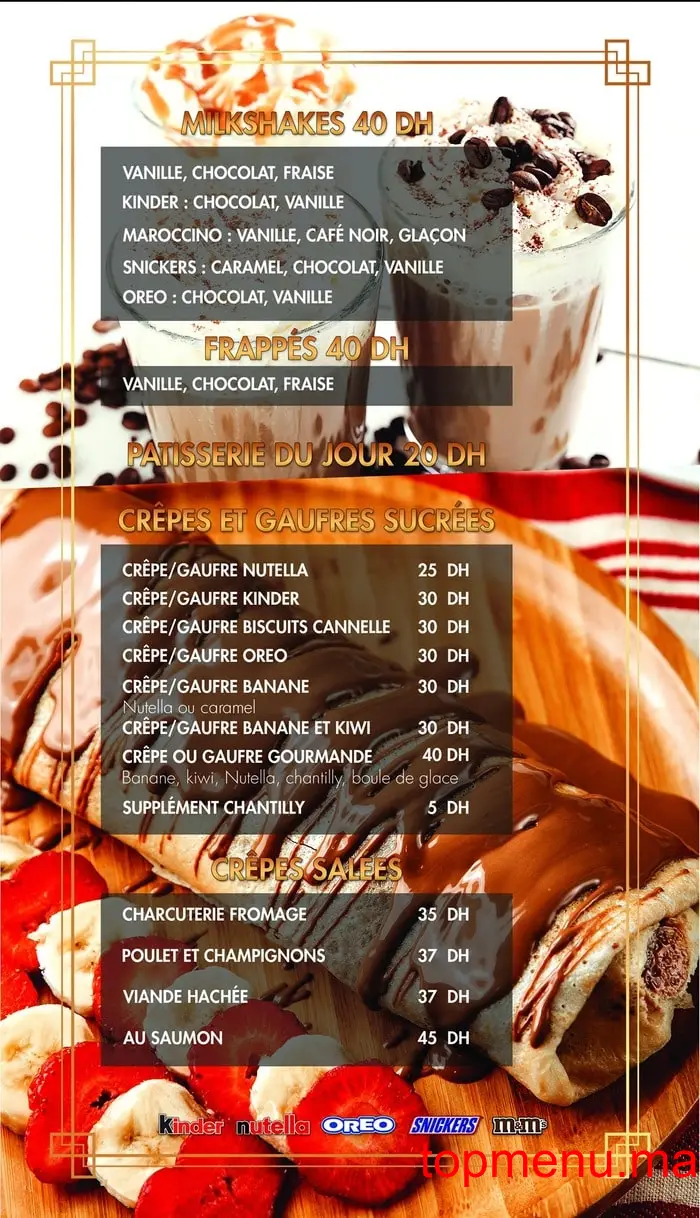 Café Les Terrasses menu page 2