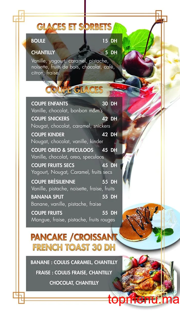 Café Les Terrasses menu page 8