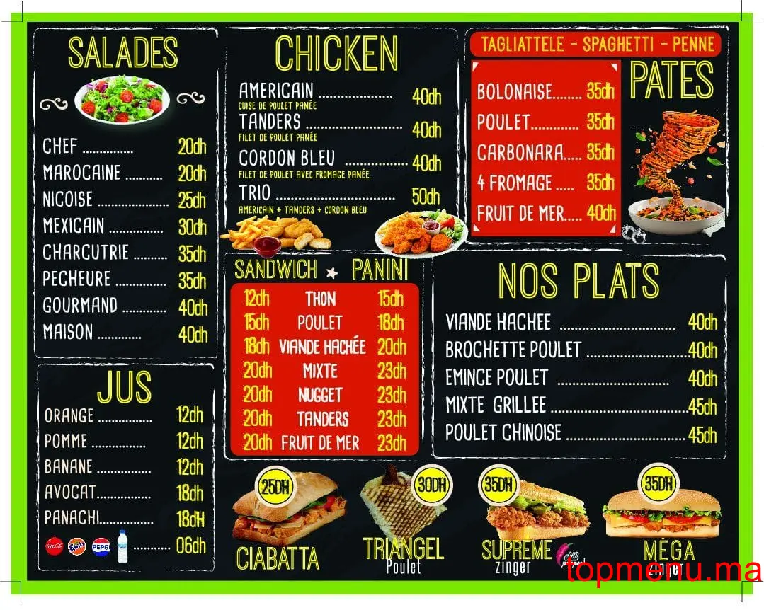 Tacos Gamba menu page 1