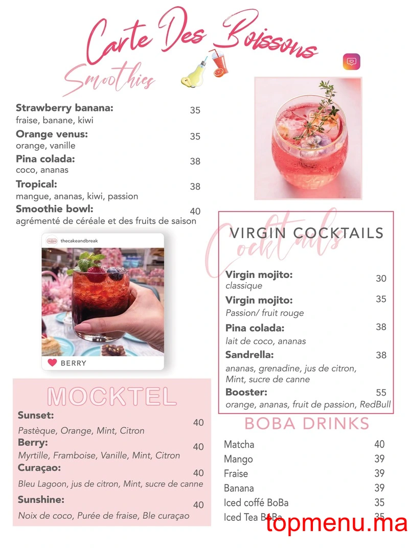 Cake & Break menu page 6