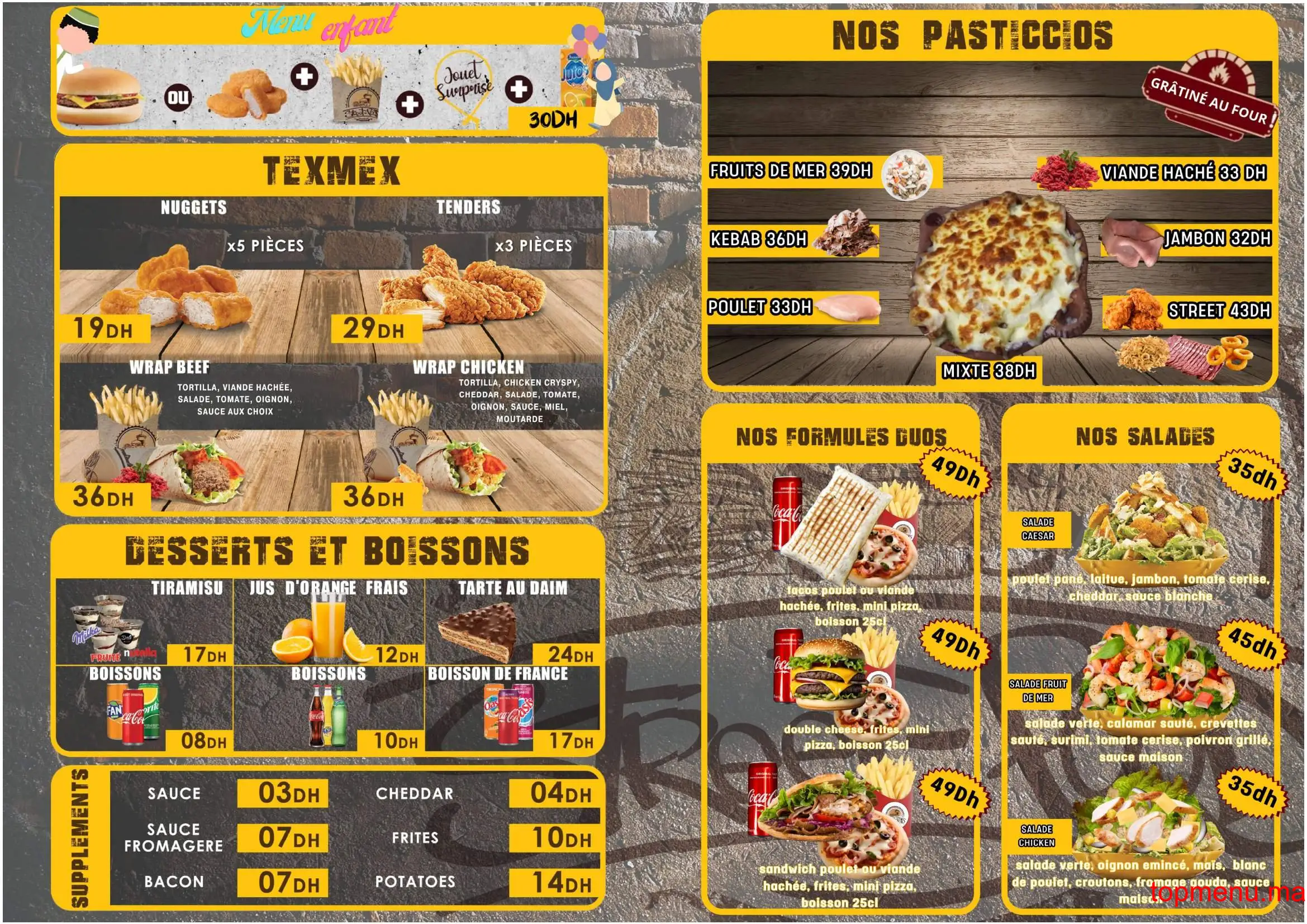 Street Food menu page 4