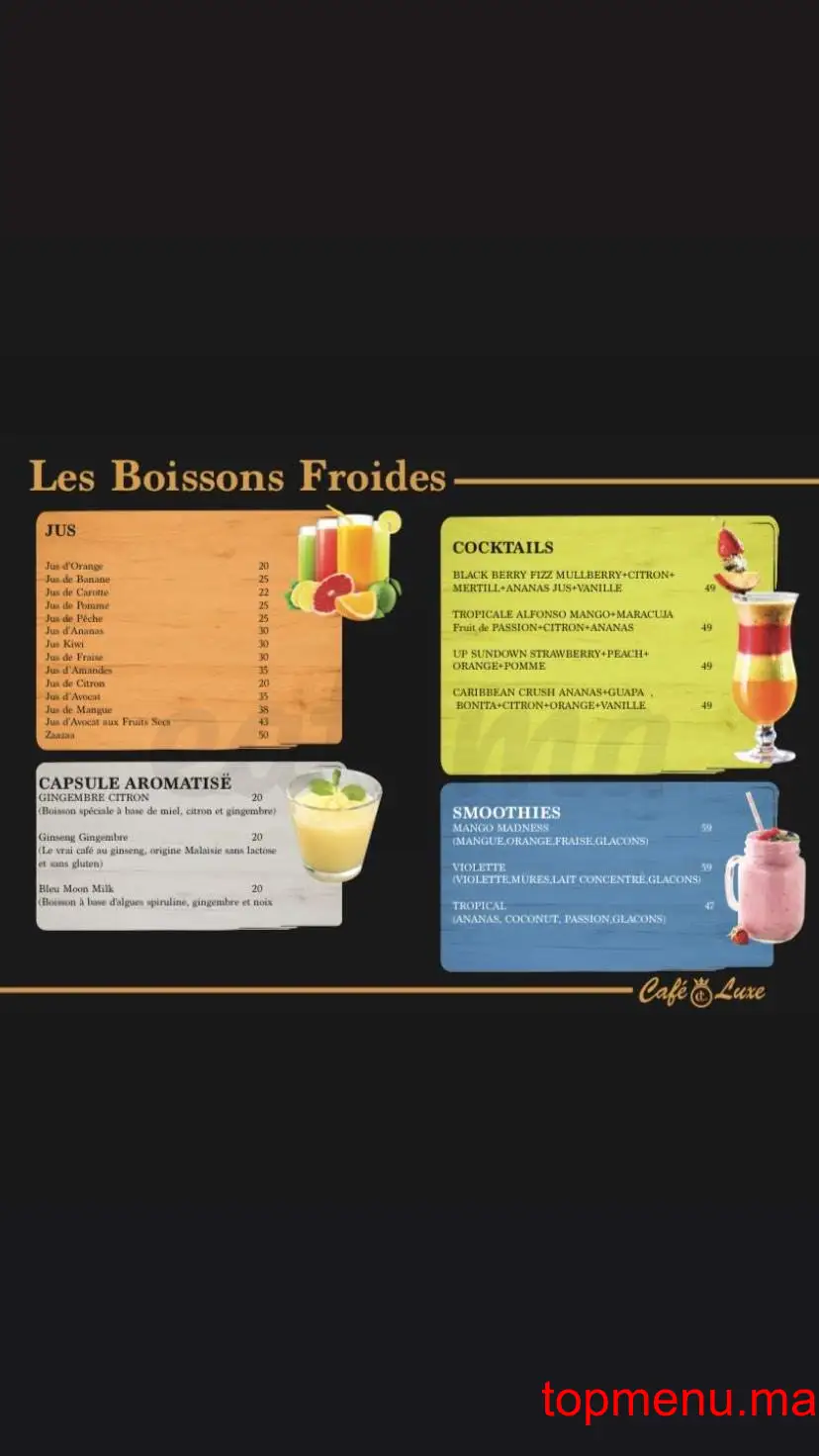 CAFÉ LUXE menu page 5