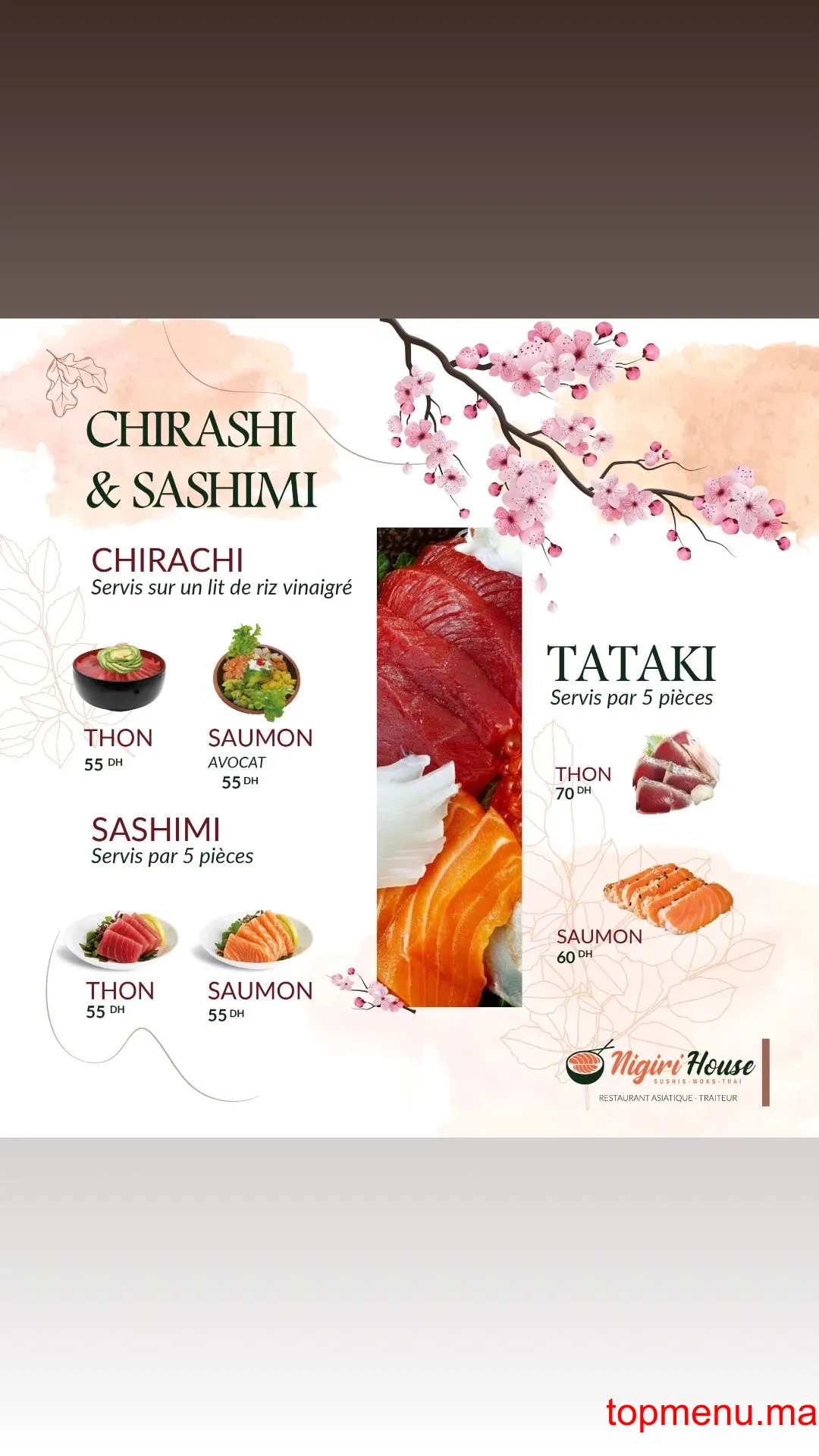 Nigiri House Saidia Marina menu page 14