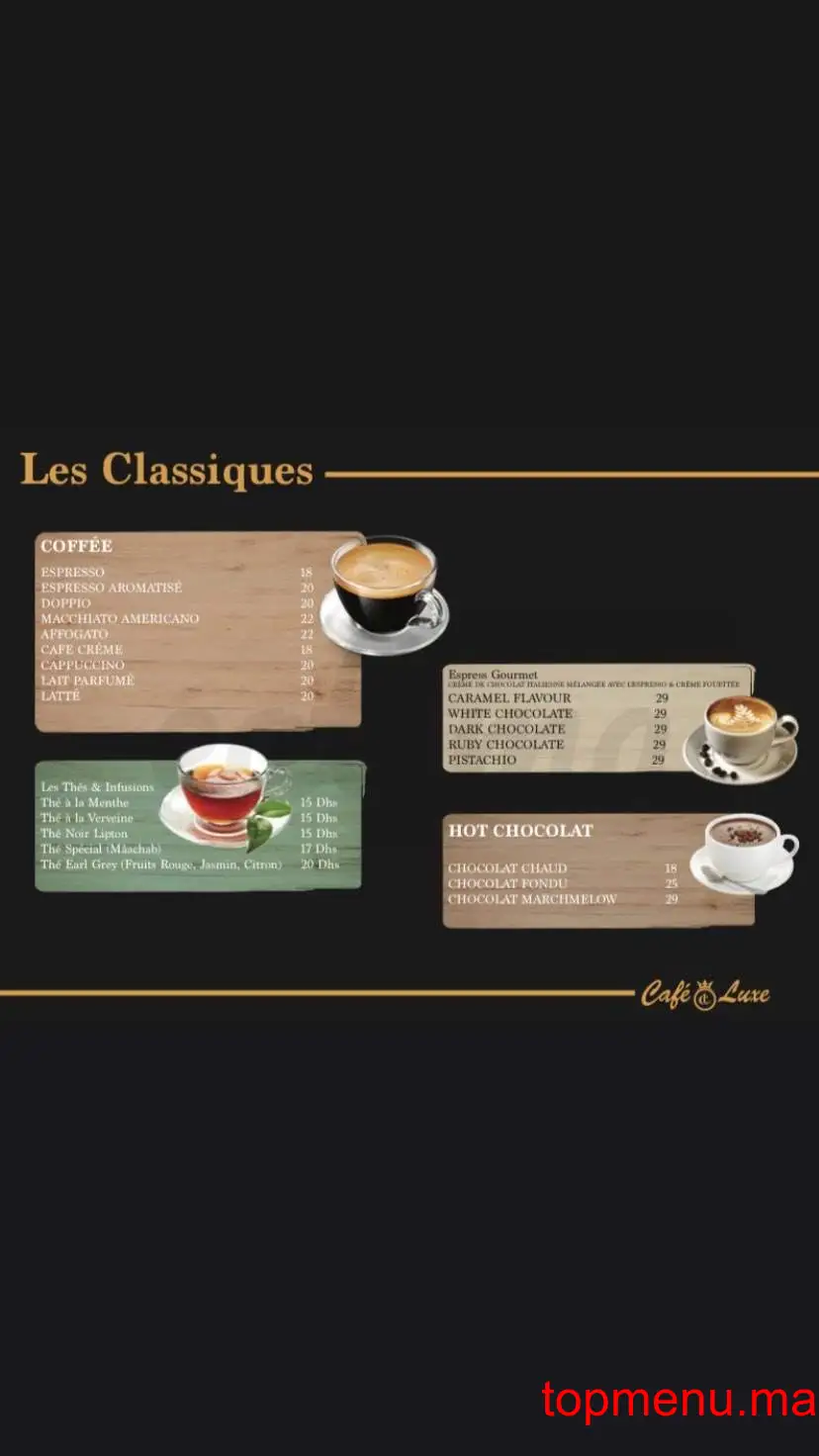 CAFÉ LUXE menu page 6