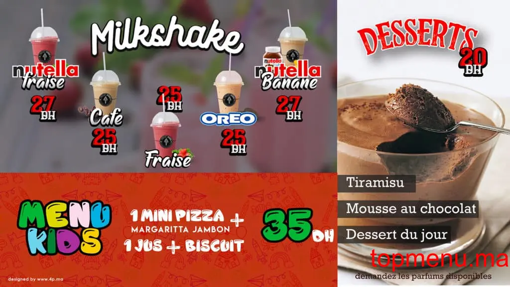 La Pelle a Pizza menu page 3