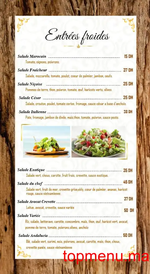 Andalucia menu page 2