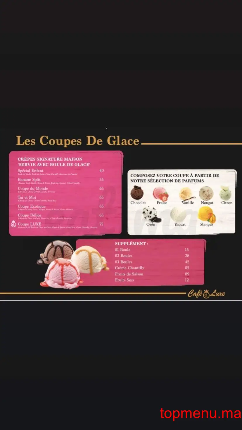 CAFÉ LUXE menu page 7